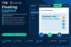 Joomla Floating Contact Button Extension - TTB Floating Contact
