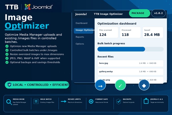 Joomla Image Optimizer Extension - TTB Image Optimizer