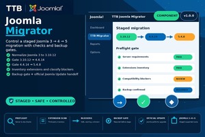 Joomla 3 to 4 to 5 Migration Tool - TTB Joomla Migrator