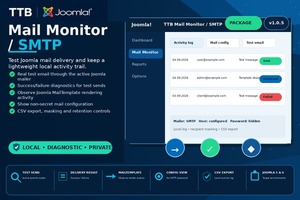 Joomla SMTP Test & Mail Monitor Extension - TTB Mail Monitor / SMTP