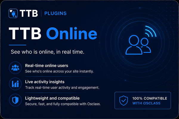 Osclass Online Users & Visitor Statistics Plugin — screenshot 2