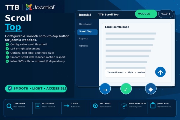 Joomla Scroll to Top Module - TTB Scroll Top