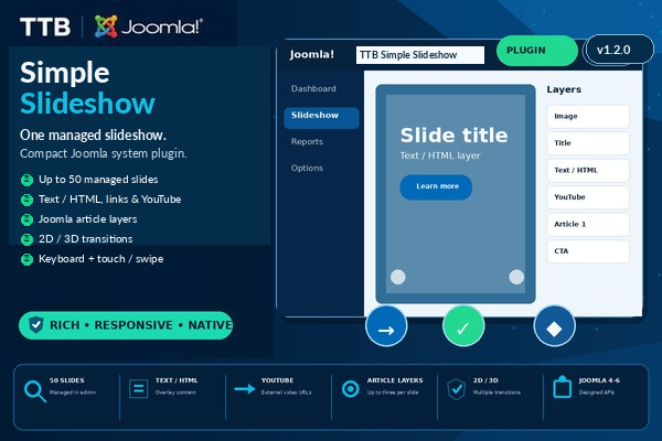 Joomla Slideshow Plugin - TTB Simple Slideshow