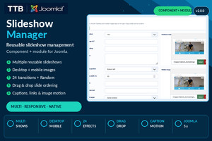 Joomla Slideshow Manager Extension - TTB Slideshow Manager